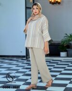 پانچ راه راه با شلوار کد ۲۰۲۲ - تصویر 4