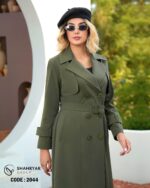 بارانی یقه انگلیسی بلند کد 2044 - تصویر 4