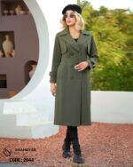 بارانی یقه انگلیسی بلند کد 2044 - تصویر 3