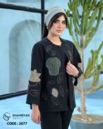 ست مانتو شلوار تیکه دوزی شده کد 2077 - تصویر 6