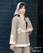 ست کت شلوار لینن زنانه طرح تک گل