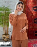 ست مانتو شلوار لینن راه راه کد ۲۰۲۴