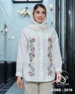شومیز زارا گل برجسته کد ۲۰۱۸ - تصویر 3