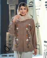 شومیز زارا گل برجسته کد ۲۰۱۸ - تصویر 6