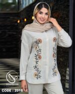 شومیز زارا گل برجسته کد ۲۰۱۸