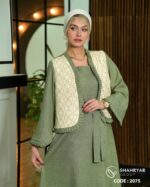کت سارافون خرج کار هندی کد 2075 - تصویر 4