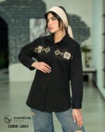شومیز کتان کج راه گلدوزی کد 2051 - تصویر 10