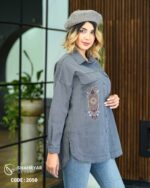 شومیز کج راه گلدوزی کد 2050 - تصویر 5