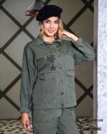 ست کتان گلدوزی درخت کج راه کد 2046 - تصویر 9