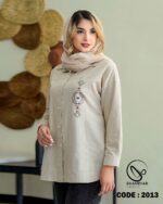  شومیز لینن گلدوزی شده کد ۲۰۱۳ - تصویر 8