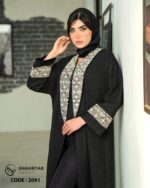 مانتو کرپ پفکی یقه طرح دار کد 2091 - تصویر 5