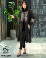 مانتو ریش دار با خرجکار کد 2040 - تصویر 3