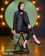 کت عمده ژاکارد آستین پلیسه کد 2074 - تصویر 8