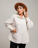 شومیز لینن ۳ گل کد ۵۰۵۵